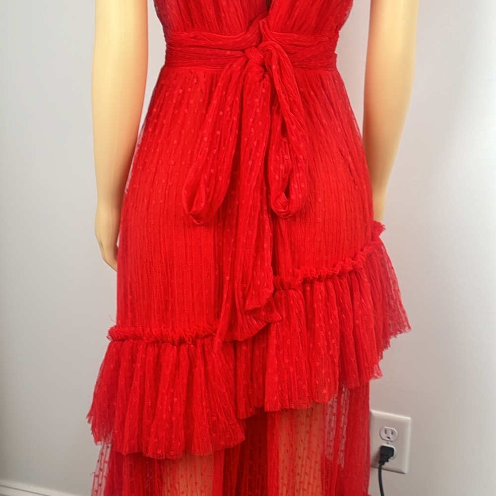 Vici Red High-Low Ruffle Maxi Dress - Picture 9 of 13